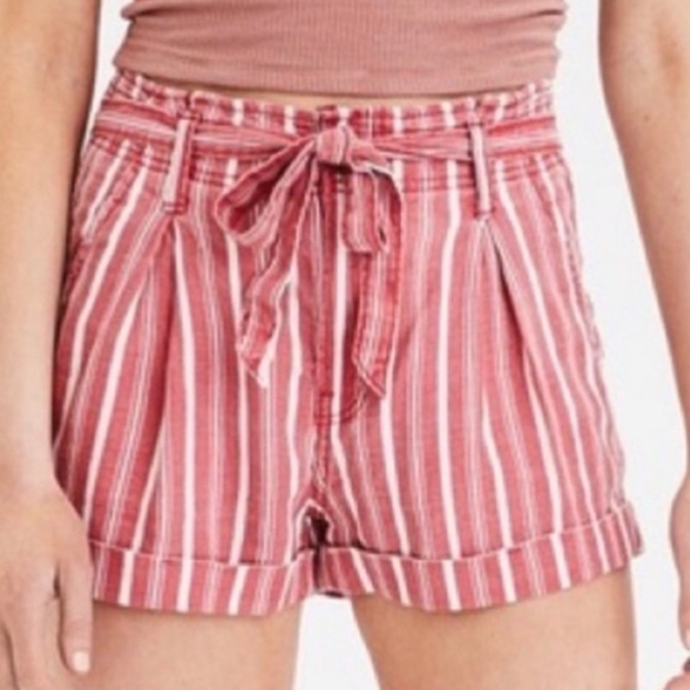 american eagle stripe tie shorts